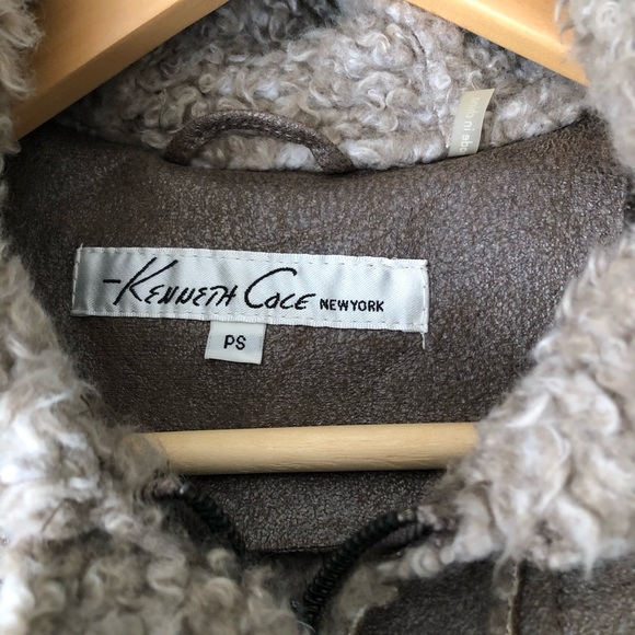 Kenneth Cole Vegan Leather Hooded Coat Jacket - Picture 2 of 16